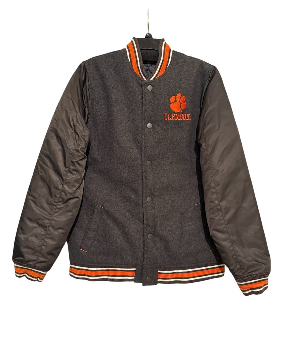 Gen2 Clemson Tigers Varsity Bomber Jacket XL Snap Front NCAA Black